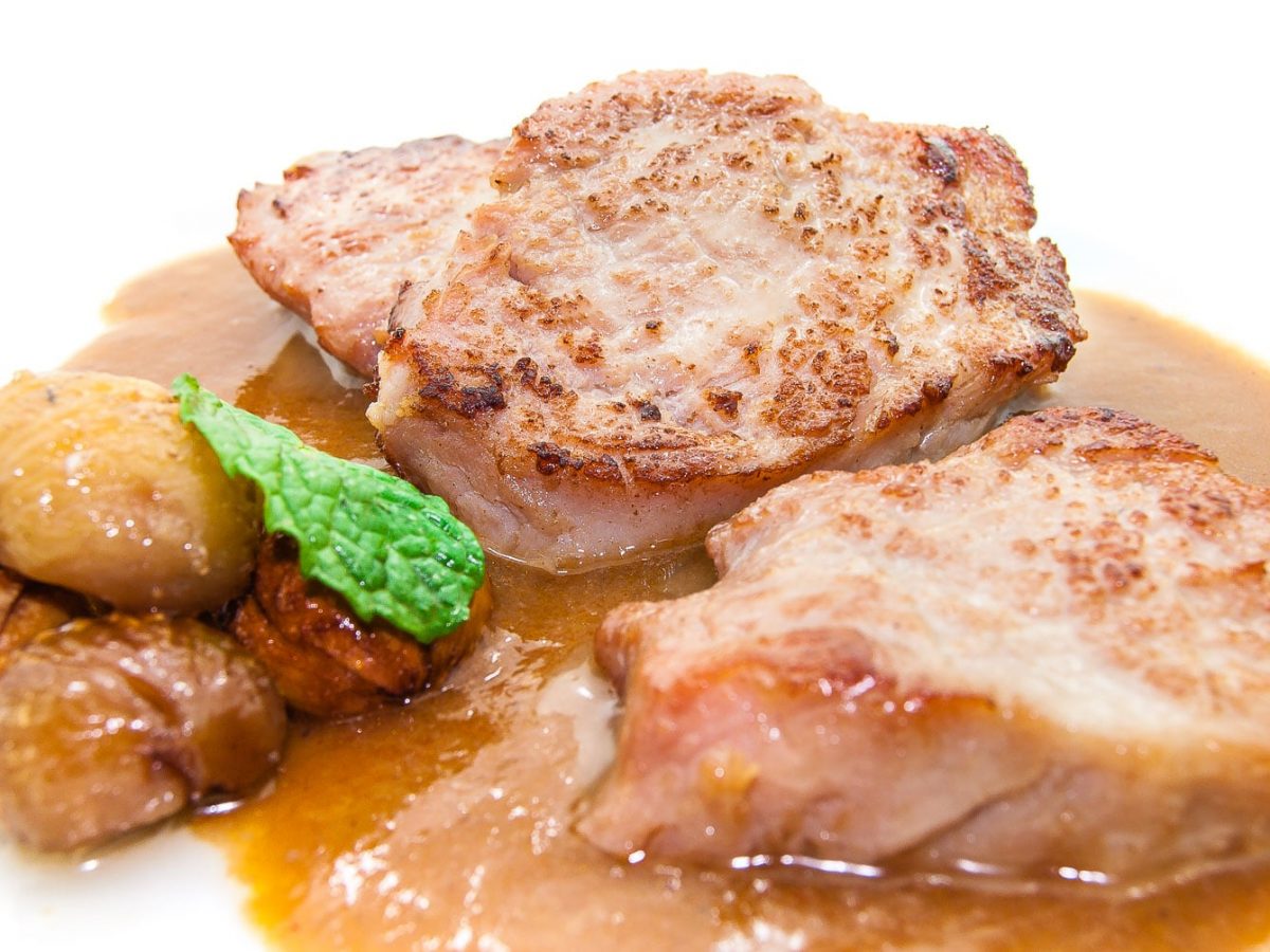 En invierno, solomillo de ibérico con salsa de Jerez Amontillado