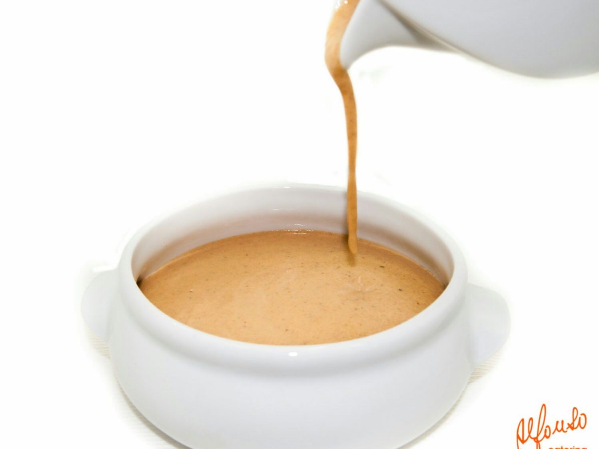 La escalibada más cremosa, nuestra receta del catering